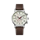 Wenger Unisex Erwachsene Chronograph Quarz Uhr mit Leder Armband 01.1543.105