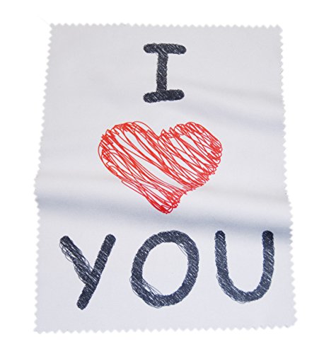 Brillenputztücher / Displaytuch Love-Set aus Microfaser im 3er Pack für Brille, Iphone, Ipad - 3