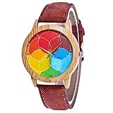 IG Invictus Damen Mode Casual Lederband Analoge Quarz Uhr T189 N Quarzuhr Kaffee Quarz Uhr
