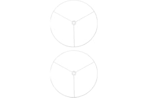 FRCOLOR Lámpara de Anillo de Tono para La Lámpara de Anillo de Tambor de Bricolaje Sombra de Lámpara 2Pcs Metal E27 Marco de Luz de Techo Chandelier Europeo Soporte de Soporte 30 Cm