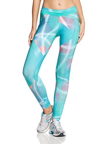 PUMA TP Long Women's Sports Tights turquoise Pool Green-Allover Size:L