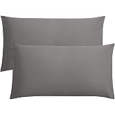 GREATOYAR Pack of 2 Pillowcases with Zip, Pillow Case, Pillowcases, Polyester, Breathable, Soft, Wrinkle-Resistant, Size 45 x