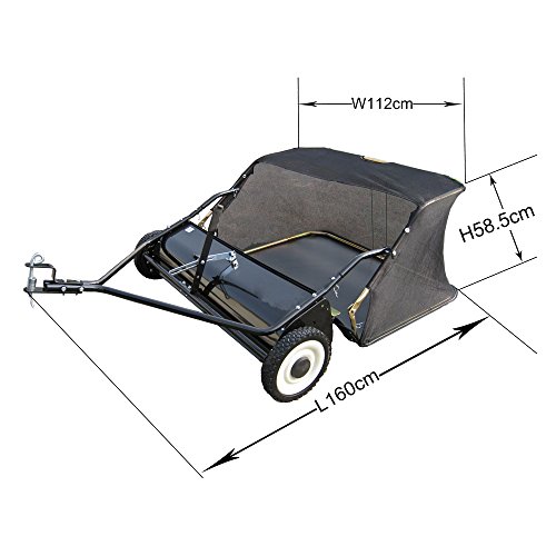 WilTec Barredora de césped 105 cm para segadora o Tractor jardín
