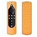 Price comparison product image CaseBot Case for Fire TV Stick 4K / Fire TV (3rd Gen) Alexa Voice Remote Control - Honey Comb Series [Anti Slip] Shockproof Silicone Cover, Orange