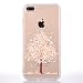Produktbild iPhone 7 Plus Hülle,Mo-Beauty® Klare Ultradünne Silikon Gel Schutzhülle Durchsichtig,Bunte Baum Malerei Painted Muster Transparent TPU Sillikon Weich Ultra Thin Handytasche Schutz Handy Hülle Case Rückseite Handy Tasche Schale Bumper für Apple iPhone 7 Plus (5,5 Zoll) + 1 x Displayschutzfolie (Gelb)