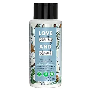 Love Beauty & Planet Volumizing Shampoo, With Natural Coconut Water & Mimosa For Thin & Fine Hair, No Parabens, No Silicones, 400 ml