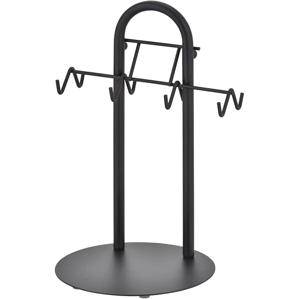 MyLifeUNIT Becherhalter Baum Aus Holz – Schwarz, Mit 8 Haken, Für Tassen & Mehr, 50 Cm Hoch