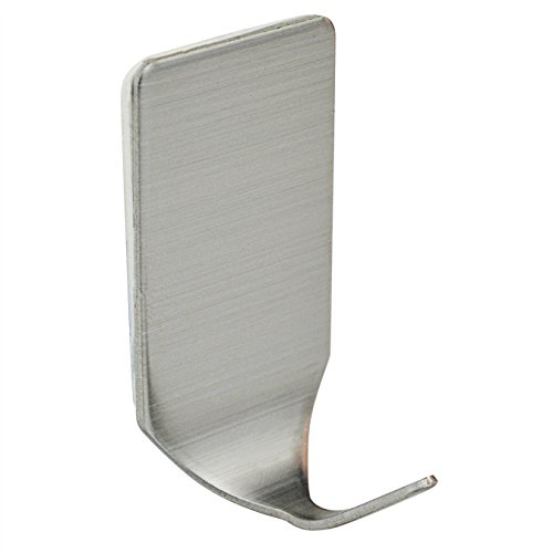 Selbstklebend Haken, Ishua 8 Stück Wasserdicht 304 Edelstahl 3M Badezimmer Handtuchhake Handtuch Kleiderhaken stick-up Schiene Aufbewahrung Kleiderbügel Racks Wand Haken für Küche Bad - 5