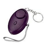 Mini Security Alarms Key Chain/Keyring with LED Light for Women Kids Night Worker Anti-Theft Alarm Handbag Decorations
