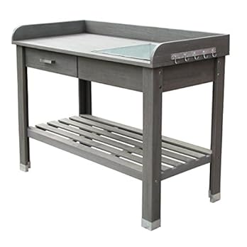 Dehner Holzpflanztisch Montreal Ca 110 X 91 X 515 Cm Fsc Akazienholz Grau