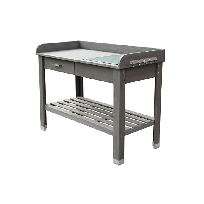 Dehner Holzpflanztisch Montreal Ca 110 X 91 X 515 Cm Fsc Akazienholz Grau