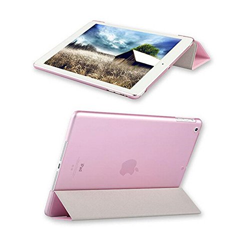 für Apple ipad mini 1 / mini 2 Ledertasche Case Hülle – Yihya Ultra Slim PU Leder Klappbar Cover Kunstleder Schutzhülle mit Standfunktion und Auto Sleep / Wake Up + Displayschutzfolie & Stift – Pink - 2