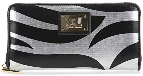 Preisvergleich Produktbild Roberto Cavalli Deva Geldbörse schwarz / Silber