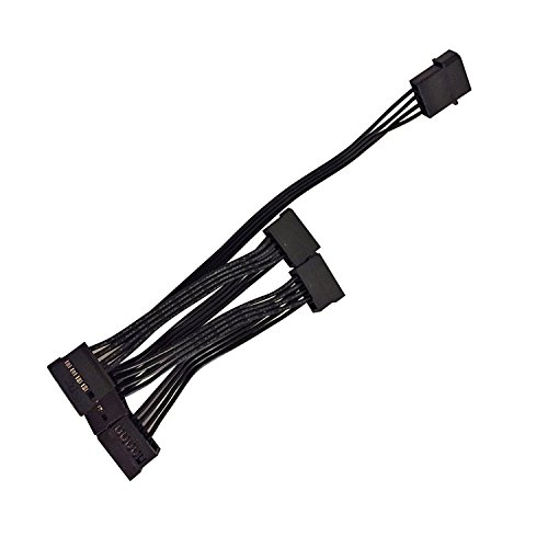 Adaptare 34010 40 cm Adapter-Kabel Molex 4-pin auf 5-mal 15-polig SATA-Strom-Stecker schwarz - 4