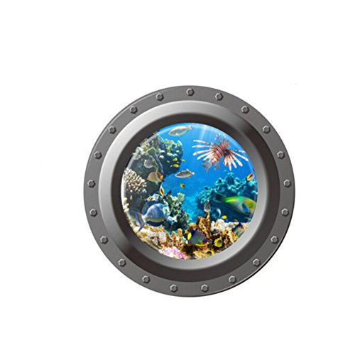 OULII 3D Wandsticker Bullauge Wand Dekor