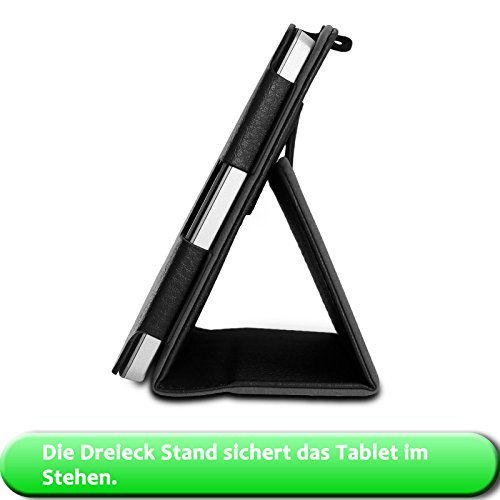 Infiland Medion Lifetab P8311 / P8312 / P8313 / P8314 / S8312 / S8311 Hülle Case -Slim Fit Folio PU-lederne dünne Kunstleder Schutzhülle Cover Tasche für MEDION LIFETAB P8311 (MD 99443) P8312 (MD 99334) / P8313 / P8314 (MD 99612) / S8312 (MD 98989) / S8311 (MD 98983) Tablet-PC (8 Zoll)(Schwarz) - 5