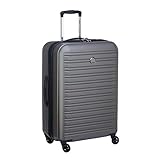 DELSEY PARIS - SEGUR 2.0 - Valise rigide à double roues et serrure TSA intégrée - 70cm, 81.6L, Gris