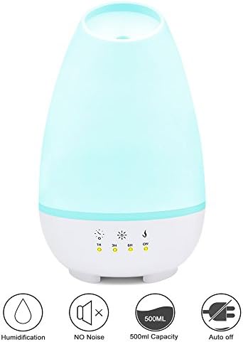 Essential Oil Diffuser,500ml Ultrasonic Touch Switch Aromatherapy Waterless Auto Shut-off Humidifier 7 Color Changing LED Lights for Home,Yoga,Office,Spa,Bedroom,Baby Room