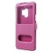 Produktbild JBTec® Flip Case Handy-Hülle mit Fenster #M54 zu Samsung Galaxy S9/Plus - Handy-Tasche Schutz-Hülle Cover Handyhülle Bookstyle Booklet Book Sichtfenster Scheibe, Farbe:Pink, Modell:Galaxy S9 / SM-G960