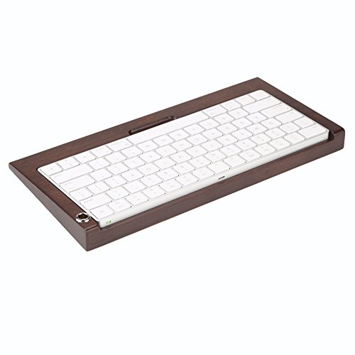 SAMDI Bambus Wireless Tastatur stehen Dock Halter Stents f¨¹r Apple iMac Magic Keyboard Holz Handwerk(Nussbaum Farbe) - 8