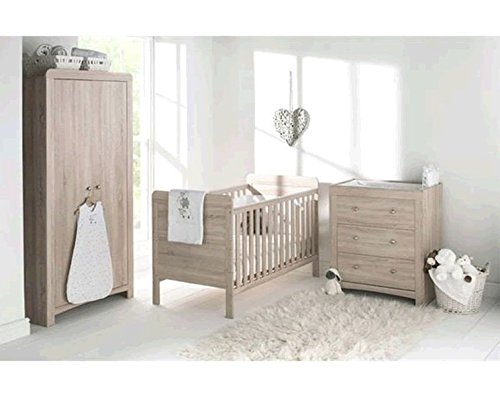 East Coast Fontana Room Set - Cotbed, Dresser with changing unit, Wardrobe