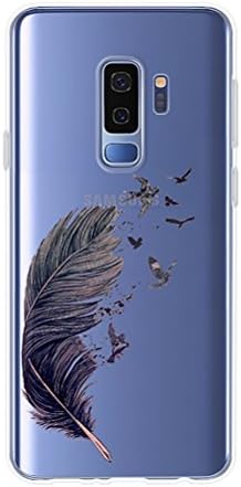 Samsung Galaxy S9 Plus Case, Shumeifang Ultra Thin Soft Gel TPU Silicone Case Cover with Cute Cartoon for Samsung Galaxy S9 Plus - Feather