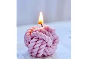 DEHUA GarnBall Moule à bougie DIY en silicone - 3D - Boule de laine - Moule en silicone - Moule en résine - Moule en silicone - Pour bougies DIY - Chocolat - Bougies en résine - Savon en silicone