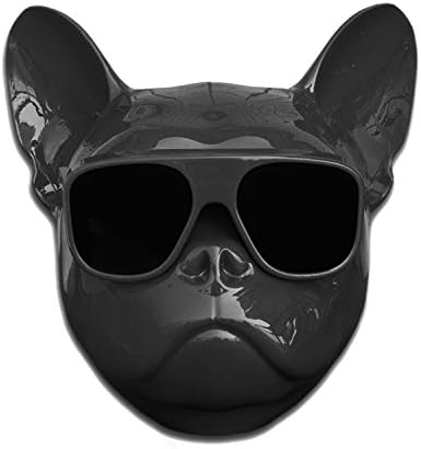 Veemoo Mini Bulldog Bluetooth Speaker, Portable Stereo Bluetooth Speakers Loud High-fidelity 5W Support Wireless AUX Microphone TF card for iPhones Smartphones Tablets Laptops (Black)