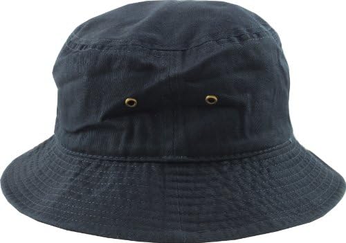Bucket Hats - 100 % Cotton (L/XL, Navy)