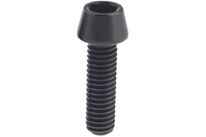 Yaruijia Tornillo de titanio M6x10 15 16 18 20 25 30 35 40 45 50 55 60 mm cabeza cónica hexagonal tornillos Gr5 (M6 x 18 mm, negro)