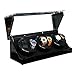 Produktbild 1PLUS hochwertiger Premium Uhrenbeweger Uhrenvitrine Watch Winder schwarz für 6 Automatikuhren, schwarz