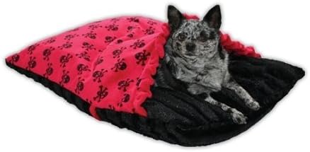 Pet Flys Red Skully Pet Pockets Bedding for Pets That Burrow