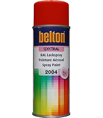 Auto K Herpe RAL 2004 ORANGE PUR Mat (BELTON) (Bombe peinture 400 ml) - bombe aerosol reparation peinture carrosserie voiture teintes standrard et RAL (reference couleur constructeur 150 ou 400 ml)