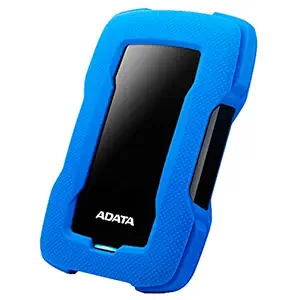 ADATA HD330 4TB Tough Thin Sleek Rugged External Hard Drive with Shock Sensors (Blue)