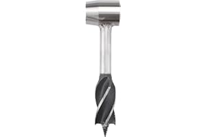 Lamptti Survival Tools Bushcraft Hand Auger Wrench, Manual Auger Scotch Eye Wood Auger Drill Bit, Bushcraft Gear and Equipment for Camping, Bushcrafting and Outdoor Backpacking, Silver