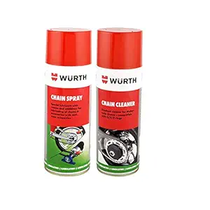 Wurth Combo of Chain Lube Spray (500 ml) and Chain Cleaner Spray (500 ml)