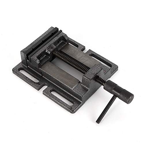 Preisvergleich Produktbild OUKANING Maschinenschraubstock 125 mm Backenbreite Schraubstöck für Tischbohrmaschine