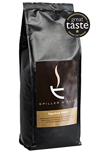Spiller & Tait Coffee Beans 1kg Bag - Best Speciality Coffee Roasted in the UK - Award Winning - Gourmet Beans for Great Tasting Coffee at Home - Espresso Blend Suitable for All Coffee Machines - Premium Arabica Beans Give Balanced Flavour - Rare Purchase - Unique Coffee Gift - SIGNATURE BLEND
