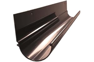 Renoplast® R50 Gouttières en aluminium | 200cm brun demi-rond | Gouttière Drainage de toit Profilés en tôle pliée | Gouttière pour abri de jardin Carport Terrasse Balcon | Protection anti-corrosion