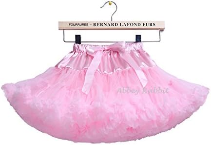 Girls Fluffy RARA Skirts Pettiskirts Tutu Princess Party Skirts Ballet Dance Wear 12M-8 Years AbbeyRabbit Exclusive Copyright (M, Baby Pink)