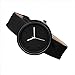 Produktbild Valentinstag Uhren DELLIN Unisex Simple Fashion Number Uhren Quarz Leinwand Gürtel Armbanduhr (Schwarz)