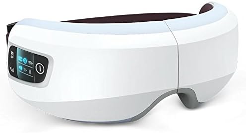MBDKZC Eye Massager Multi-frequency vibration constant temperature Wireless portable protect eyes Stay away from myopia Built-in storage Volume adjustment 180 ° folded Dual airbags Rechargeable white