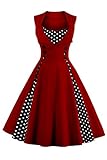 Dargestellte Farbe: Rot Babyonline Damen 1950er Style Retro Rockabilly L,weinrot