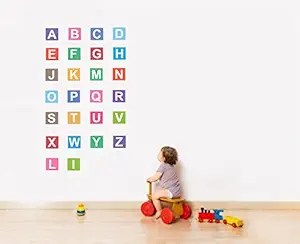 Asmi Collections Alphabets Wall Stickers for Kids Room