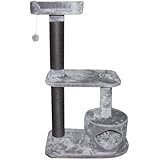 Europet Bernina 431-425565 Katzenkratzbaum Trend Adelaide, circa 70 x 40 x 130 cm, grau