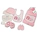 MaSaYa Cotton 4 pce Pink Owl Gift Set by Nursery Time