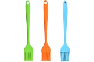 LMYZCBZL Pennello Cucina Pennelli Silicone, 3 Pcs Spazzola per Barbecue, Spazzola da Forno in Silicone, Spazzola per Cottura BBQ, per Grigliare, Cuocere, Cucinare, Pasticceria