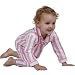 Piccalilly Organic Cotton Pink Girls Candy Stripe Woven Romper