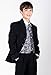 Boys Black Suit With Silver Waistcoat Adam Age 12 Years