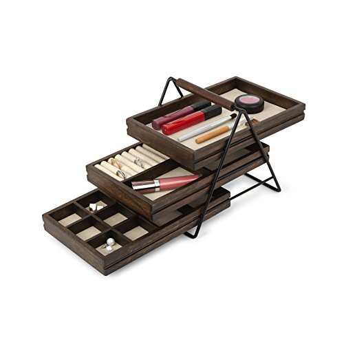 Umbra 1004037-048 Terrace Schmucktablett, Holz, walnuss, 25,4 x 17,78 x 19,68 cm - 3